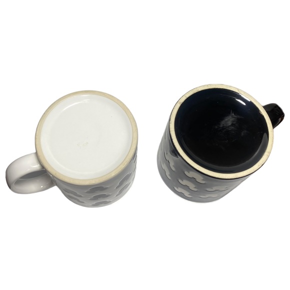 DISNEY MICKEY MOUSE Icon coffee mug black white set of 2 - Picture 3 of 5